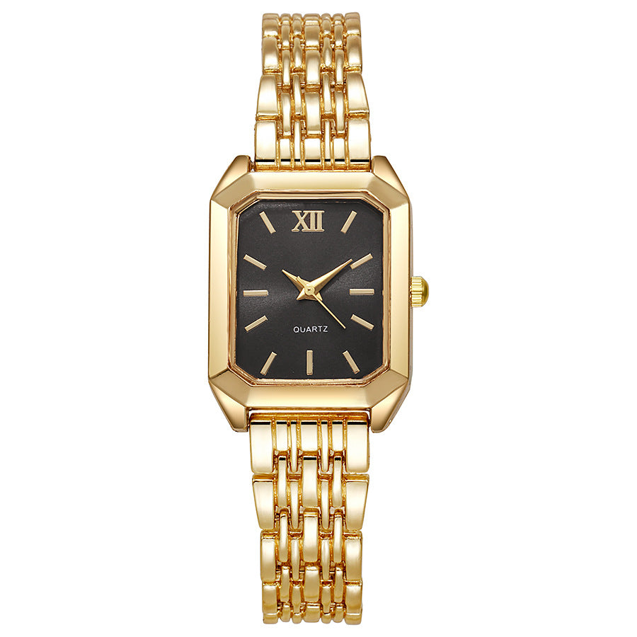 Fashion Square Steel Band Ladies Quartz Watch