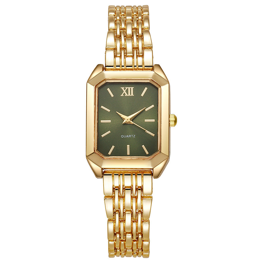 Fashion Square Steel Band Ladies Quartz Watch