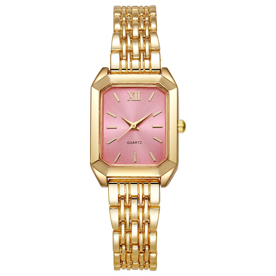 Fashion Square Steel Band Ladies Quartz Watch