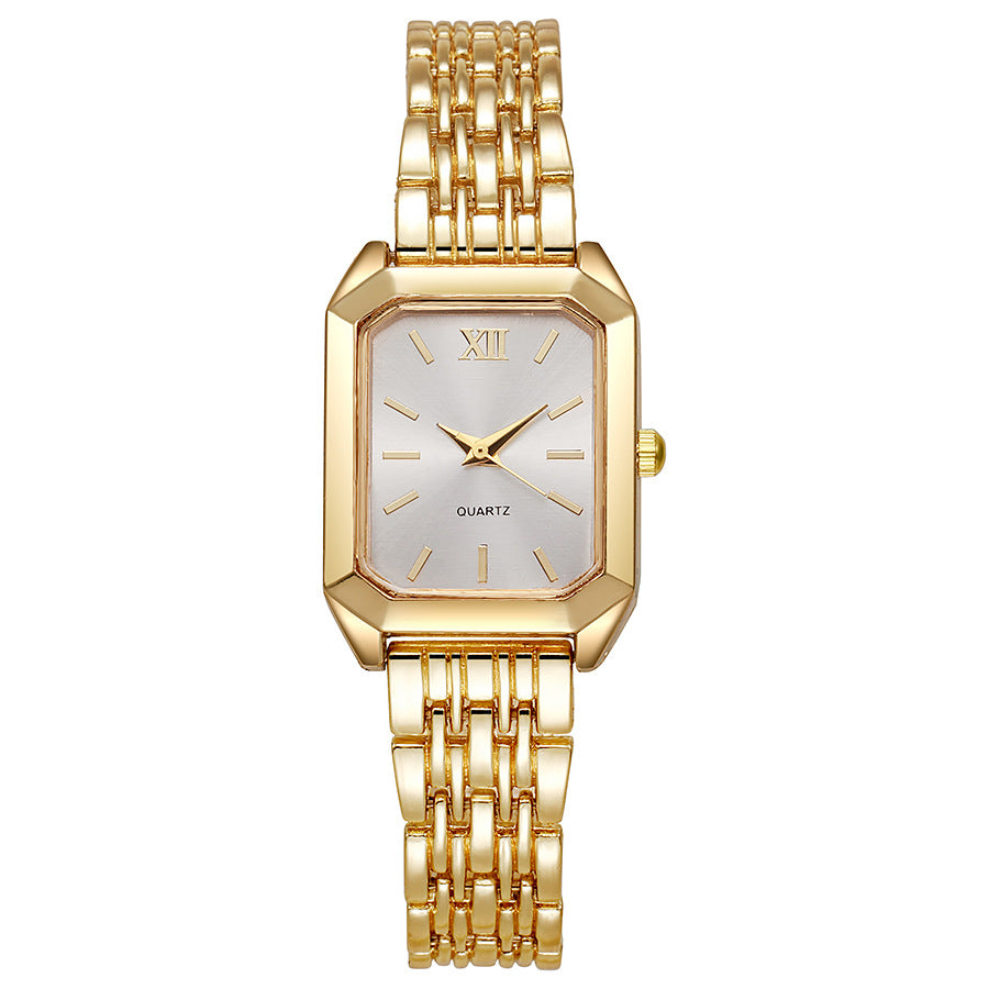 Fashion Square Steel Band Ladies Quartz Watch